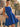 Halter Bodice Bow Backless Zipped A-Line Formal Mini Skirt in Royal Blue