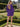 Long Sleeves Deep V-Neck Satin Backless Mini Prom Dress - Purple