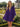 Long Sleeves Deep V-Neck Satin Backless Mini Prom Dress - Purple