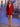 Long Sleeves Deep V-Neck Satin Backless Mini Prom Dress - Red