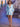Long Sleeves Deep V-Neck Satin Backless Mini Prom Dress - Baby Blue