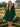 Long Sleeves Deep V-Neck Satin Backless Mini Prom Dress - Emerald Green