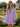 Long Sleeves Deep V-Neck Satin Backless Mini Prom Dress - Lilac