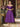 Off Shoulder Satin Ankle Ball Gown Prom Dress - Purple
