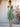 Off Shoulder Pleated Knee Length Bridesmaid Dress - Sage Green