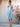 Off Shoulder Pleated Knee Length Bridesmaid Dress - Baby Blue