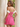 Bow Front Off Shoulder Short Hoco A-Line Dress in Hot Pink