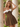 Bow Front Off Shoulder Short Hoco A-Line Dress in Brown