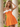 Bow Front Off Shoulder Short Hoco A-Line Dress in Orange
