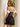 Bow Front Off Shoulder Short Hoco A-Line Dress in Black