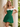 Bow Front Off Shoulder Short Hoco A-Line Dress in Emerald Green