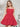 Spaghetti Strap Square Mini Ball Gown Prom Dress With Pleats - Red