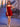 Hand Beading Square Satin Mini Ball Gown Prom Dress - Red