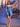Hand Beading Square Satin Mini Ball Gown Prom Dress - Blue