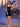 Hand Beading Square Satin Mini Ball Gown Prom Dress - Navy Blue