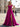 Tank Pleated Corset Lace Up A-Line Long Prom Dress With Slit in Fuchsia