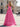 Tank Pleated Corset Lace Up A-Line Long Prom Dress With Slit in Hot Pink