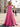 Tank Pleated Corset Lace Up A-Line Long Prom Dress With Slit in Hot Pink
