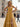 Tank Pleated Corset Lace Up A-Line Long Prom Dress With Slit in Gold