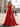 Tank Pleated Corset Lace Up A-Line Long Prom Dress With Slit in Red