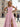 Tank Pleated Corset Lace Up A-Line Long Prom Dress With Slit in Dirty Pink