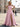 Tank Pleated Corset Lace Up A-Line Long Prom Dress With Slit in Dirty Pink