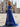 Tank Pleated Corset Lace Up A-Line Long Prom Dress With Slit in Royal Blue