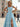 Tank Pleated Corset Lace Up A-Line Long Prom Dress With Slit in Baby Blue