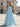 Tank Pleated Corset Lace Up A-Line Long Prom Dress With Slit in Baby Blue