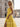 Tank Pleated Corset Lace Up A-Line Long Prom Dress With Slit in Yellow