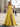 Tank Pleated Corset Lace Up A-Line Long Prom Dress With Slit in Yellow