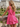 Square Neck Bow Back Satin Bodice Mini A-Line Prom Dress in Hot Pink