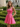 Square Neck Bow Back Satin Bodice Mini A-Line Prom Dress in Hot Pink