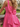 Square Neck Bow Back Satin Bodice Mini A-Line Prom Dress in Hot Pink
