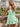 Square Neck Bow Back Satin Bodice Mini A-Line Prom Dress in Mint Green
