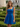Square Neck Bow Back Satin Bodice Mini A-Line Prom Dress in Royal Blue