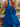 Square Neck Bow Back Satin Bodice Mini A-Line Prom Dress in Royal Blue