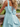 Square Neck Bow Back Satin Bodice Mini A-Line Prom Dress in Baby Blue