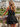 Square Neck Bow Back Satin Bodice Mini A-Line Prom Dress in Black