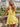 Square Neck Bow Back Satin Bodice Mini A-Line Prom Dress in Yellow