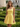 Square Neck Bow Back Satin Bodice Mini A-Line Prom Dress in Yellow