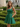 Square Neck Bow Back Satin Bodice Mini A-Line Prom Dress in Emerald Green