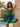 Sparkly Embroidery Cut Front Sheer Pleated Mini A-Line Prom Dress in Emerald Green