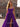Pearls Like Corset Long A-Line Prom Dress With Slit - Purple