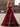 Pearls Like Corset Long A-Line Prom Dress With Slit - Burgundy