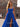 Pearls Like Corset Long A-Line Prom Dress With Slit - Royal Blue