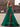 Pearls Like Corset Long A-Line Prom Dress With Slit - Emerald Green