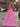 Pearls Like Corset Long A-Line Prom Dress With Slit - Hot Pink