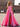 Pearls Like Corset Long A-Line Prom Dress With Slit - Hot Pink