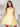 Strapless Satin A-Line Mini Prom Dress With Pocket - Yellow